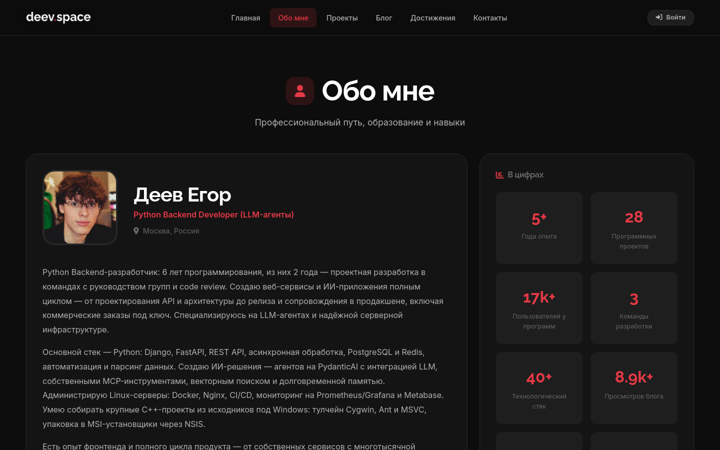 О себе